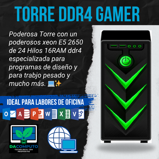 [T-08] Torre 12 Núcleos ddr4 Gamer